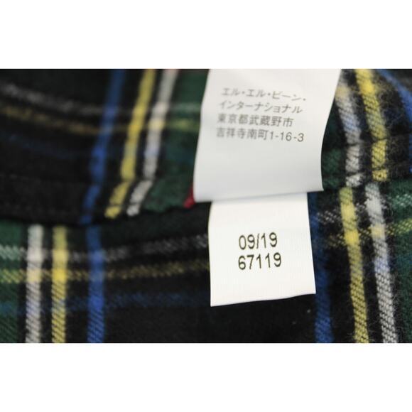 LL Bean Flannel Tartan Plaid Button Down Shirt Men XL Reg 100% Cotton Multicolor - Picture 10 of 11